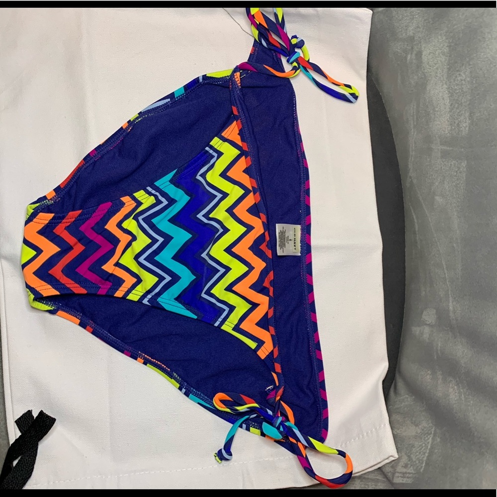 Old Navy side-tie bikini bottom multicolor chevron